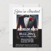 Bachelor Party Tuxedo Einladung (Vorderseite)