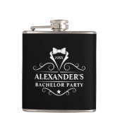 Bachelor Party Tuxedo Krawatte Black Flachmann (Vorderseite)