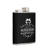 Bachelor Party Tuxedo Krawatte Black Flachmann (Rechts)