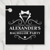 Bachelor Party Tuxedo Krawatte Black Geschenkanhänger (Vorderseite)