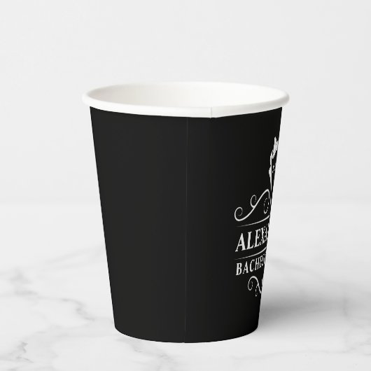 Bachelor Party Tuxedo Krawatte Black Pappbecher (Rechts)