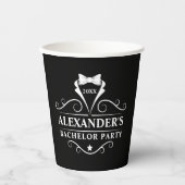 Bachelor Party Tuxedo Krawatte Black Pappbecher (Vorderseite)