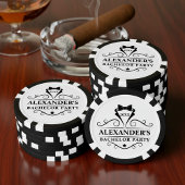 Bachelor Party Tuxedo Krawatte Schwarz/Weiß Pokerchips