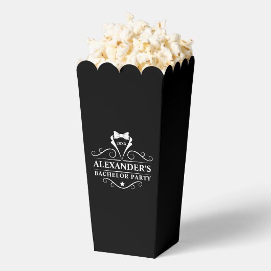 Bachelor Party Tuxedo Krawatte Snacks und Popcorn Geschenkschachtel (Geplatzt)