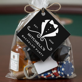 Bachelor Party Tuxedo Suit Bowtie Black Wedding Geschenkanhänger