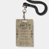 Bachelor Party Vintag Tuxedo VIP-Abzeichen Ausweis (Rückseite mit Lanyard)