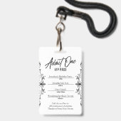 Bachelor Party Vintag Tuxedo VIP Ausweis (Rückseite mit Lanyard)