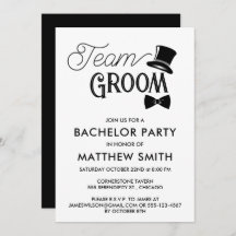 Bachelor Party Wedding Team Groom