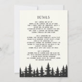 Bachelor Party Weekend im Wald des Campings Einladung (Rückseite)