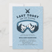 Bachelor Party Weekend letzten Toast auf den Piste Einladung (Vorderseite)