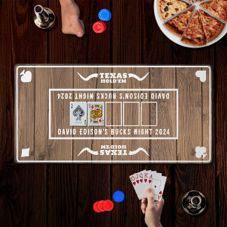 Bachelor Party Western Texas Hold'em Poker Holz Schreibtischunterlage