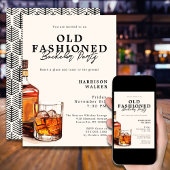 Bachelor Party Whiskey Theme Old Fashioned Elegant Einladung