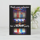 Bachelor-Partystecker Einladung (Stehend Vorderseite)