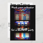 Bachelor-Partystecker Einladung (Vorne/Hinten)