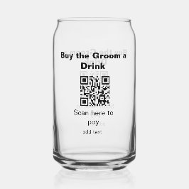 Bachelor QR Scan zu zahlen Bräutigam ein Getränk T Dosenglas