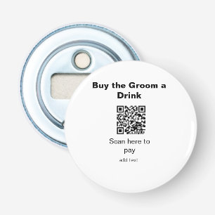 Bachelor QR Scan zu zahlen Bräutigam ein Getränk T Flaschenöffner