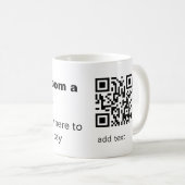 Bachelor QR Scan zu zahlen Bräutigam ein Getränk T Kaffeetasse (VorderseiteRechts)