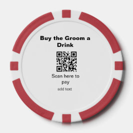 Bachelor QR Scan zu zahlen Bräutigam ein Getränk T Pokerchips