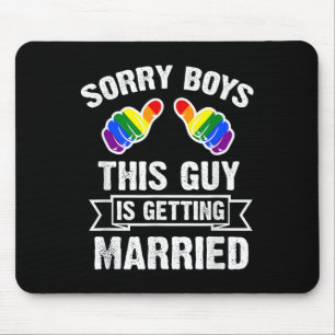 Bachelor Shirt Party Lgbt Gay Pride Groom Bridge Mousepad