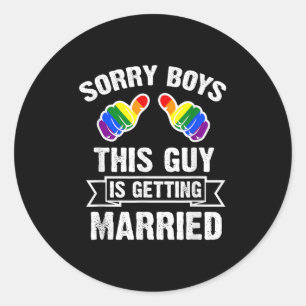 Bachelor Shirt Party Lgbt Gay Pride Groom Bridge Runder Aufkleber