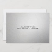 Bachelor Stag Party Red Ribbon & Silver Einladung (Rückseite)