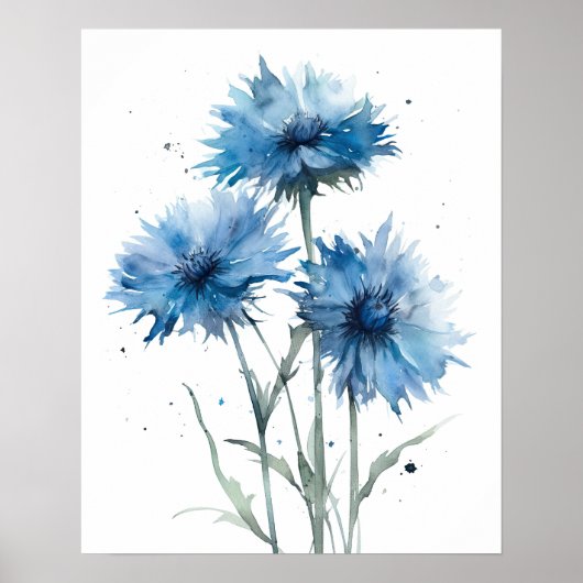 Bachelor-Tasten Blume Art Print Poster (Vorne)