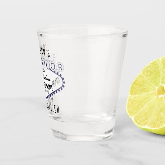 Bachelor - Vegas Style - Dunkelblau Schnapsglas (Rechts)