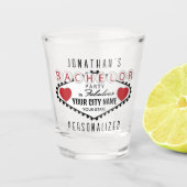 Bachelor - Vegas Style - Red Schnapsglas (Vorderseite)