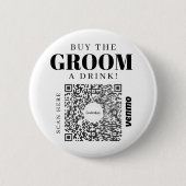 Bachelor Venmo QR Code Kaufen Sie den Boden ein Ge Button (Vorderseite)