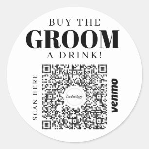 Bachelor Venmo QR Code Kaufen Sie den Boden ein Ge Runder Aufkleber