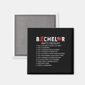 Bachelor versorgt Party Checklist Trauzeuge Magnet (Vorderseite/Rückseite)