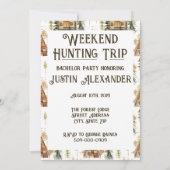 Bachelor Weekend Jägerreise Stag Einladung (Rückseite)