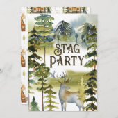 Bachelor Weekend Jägerreise Stag Einladung (Vorne/Hinten)