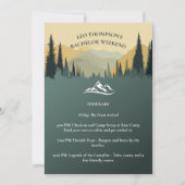 Bachelor-Wochenende im Freien Einladung (Vorderseite)