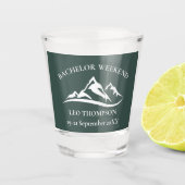 Bachelor-Wochenende im Freien Schnapsglas (Vorderseite)