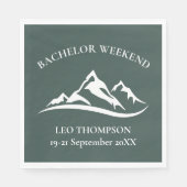 Bachelor-Wochenende im Freien Serviette (Vorderseite)