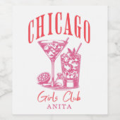 Bacheloretonwochenende Weinetikett (Einzelnes Label)