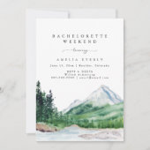 Bacheloretour am Berg Einladung (Vorderseite)