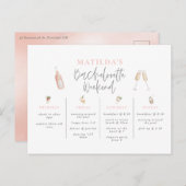 Bacheloretour-Bar am Wochenende Postkarte (Vorne/Hinten)