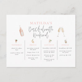 Bacheloretour-Bar am Wochenende Postkarte