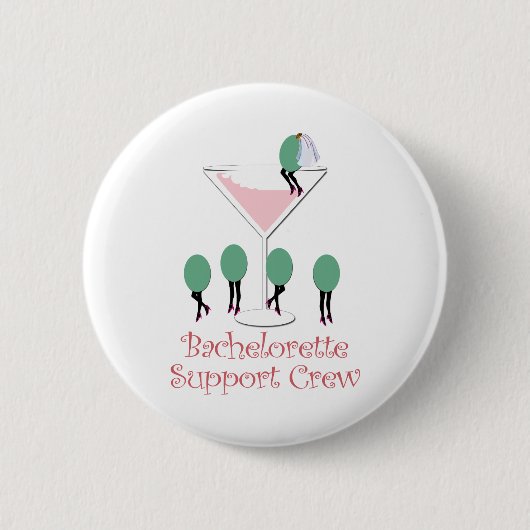 Bachelorett-Crew rosa Button (Vorderseite)