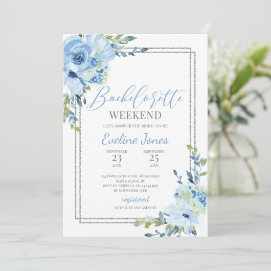 Bachelorett Einladung (Stehend Vorderseite)