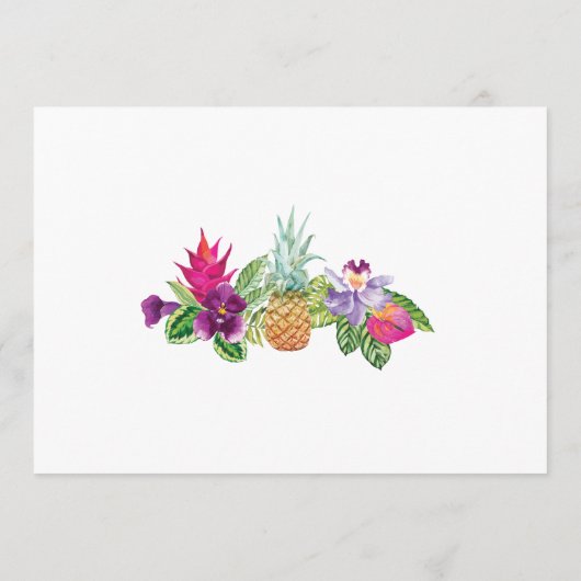 Bachelorette Aloha Brautparty Informationsplan Programm (Rückseite)