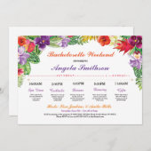 Bachelorette Aloha Brautparty Informationsplan Programm (Vorne/Hinten)