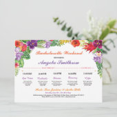 Bachelorette Aloha Brautparty Informationsplan Programm (Stehend Vorderseite)