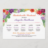 Bachelorette Aloha Brautparty Informationsplan Programm (Vorderseite)