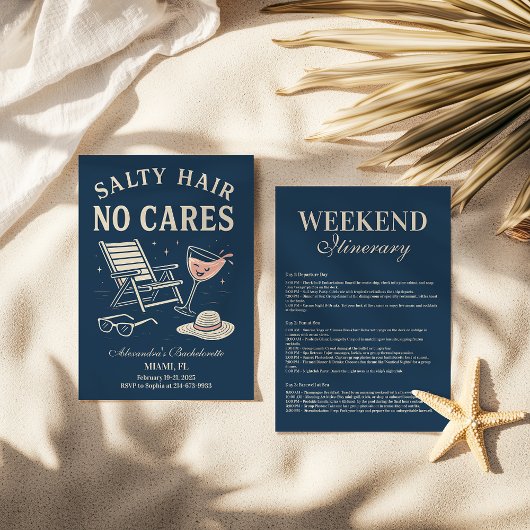 Bachelorette am Meer Einladung