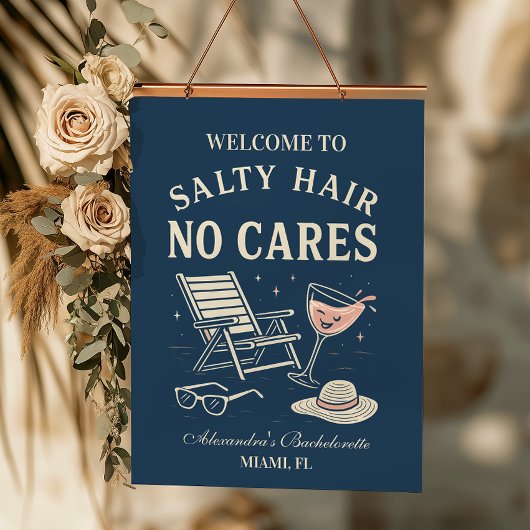 Bachelorette am Meer Wandteppich Mit Holzrahmen