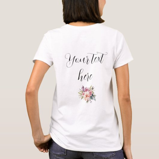 Bachelorette Anpassbarer T - Shirt (Rückseite)