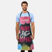 Bachelorette-Anstrich und Sip-Monogramm-Khalkboard Schürze (Getragen)